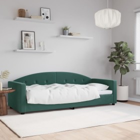 Dark green velvet sofa bed 80x200 cm by vidaXL, Beds and slatted bases - Ref: Foro24-354131, Price: 210,99 €, Discount: %