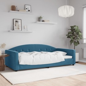 Sofá cama terciopelo azul 100x200 cm de vidaXL, Camas y somieres - Ref: Foro24-354142, Precio: 235,99 €, Descuento: %