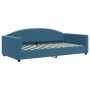 Blue velvet sofa bed 100x200 cm by vidaXL, Beds and slatted bases - Ref: Foro24-354142, Price: 235,89 €, Discount: %