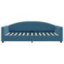 Blue velvet sofa bed 100x200 cm by vidaXL, Beds and slatted bases - Ref: Foro24-354142, Price: 235,89 €, Discount: %