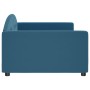 Blue velvet sofa bed 100x200 cm by vidaXL, Beds and slatted bases - Ref: Foro24-354142, Price: 235,89 €, Discount: %