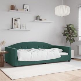 Dark green velvet sofa bed 100x200 cm by vidaXL, Beds and slatted bases - Ref: Foro24-354145, Price: 222,99 €, Discount: %