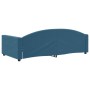 Blue velvet sofa bed 100x200 cm by vidaXL, Beds and slatted bases - Ref: Foro24-354142, Price: 235,89 €, Discount: %