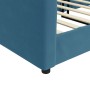 Blue velvet sofa bed 100x200 cm by vidaXL, Beds and slatted bases - Ref: Foro24-354142, Price: 235,89 €, Discount: %