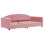 Pink velvet sofa bed 100x200 cm by vidaXL, Beds and slatted bases - Ref: Foro24-354146, Price: 229,99 €, Discount: %