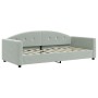 Light gray velvet sofa bed 90x190 cm by vidaXL, Beds and slatted bases - Ref: Foro24-354149, Price: 223,99 €, Discount: %