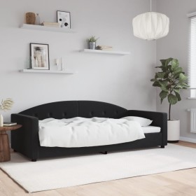 Black velvet sofa bed 90x190 cm by vidaXL, Beds and slatted bases - Ref: Foro24-354151, Price: 224,93 €, Discount: %