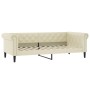 Cream synthetic leather sofa bed 80x200 cm by vidaXL, Beds and slatted bases - Ref: Foro24-354224, Price: 231,84 €, Discount: %