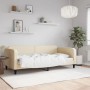 Sofá cama tela color crema 100x200 cm de vidaXL, Camas y somieres - Ref: Foro24-354042, Precio: 222,16 €, Descuento: %