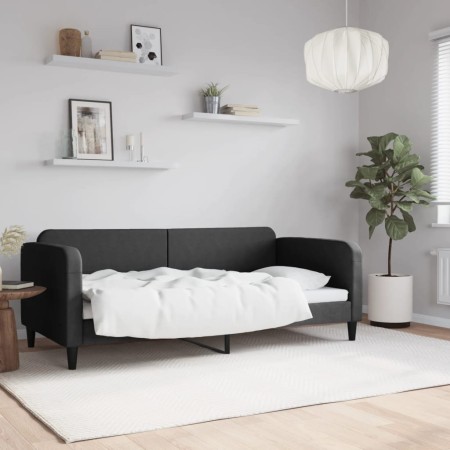 Sofá cama tela negro 90x190 cm de vidaXL, Camas y somieres - Ref: Foro24-354045, Precio: 210,25 €, Descuento: %