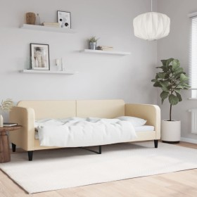 Cream fabric sofa bed 80x200 cm by vidaXL, Beds and slatted bases - Ref: Foro24-354032, Price: 211,91 €, Discount: %