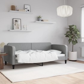 Light gray fabric sofa bed 90x190 cm by vidaXL, Beds and slatted bases - Ref: Foro24-354043, Price: 210,25 €, Discount: %