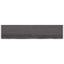 Badezimmerarbeitsplatte aus dunkelbraun behandeltem Holz, 220 x 50 x (2–6) cm von vidaXL, Arbeitsplatten - Ref: Foro24-315627...