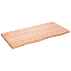 Light brown treated oak wood table top 100x50x(2-4) cm by vidaXL, Table tops - Ref: Foro24-3156366, Price: 73,43 €, Discount: %