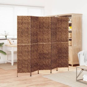 5-panel screen water hyacinth brown 205x180 cm by vidaXL, Room dividers - Ref: Foro24-355198, Price: 164,21 €, Discount: %