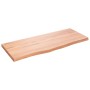 Light brown treated oak wood table top 100x40x(2-4) cm by vidaXL, Table tops - Ref: Foro24-3156363, Price: 74,78 €, Discount: %