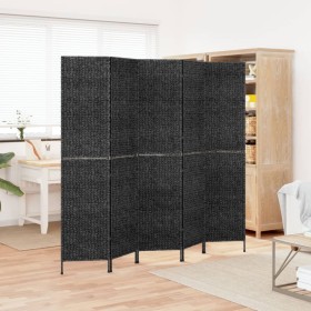 Biombo de 5 paneles jacinto de agua negro 205x180 cm de vidaXL, Divisores de ambientes - Ref: Foro24-355199, Precio: 141,99 €...