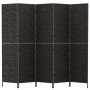 5-panel screen black water hyacinth 205x180 cm by vidaXL, Room dividers - Ref: Foro24-355199, Price: 164,74 €, Discount: %