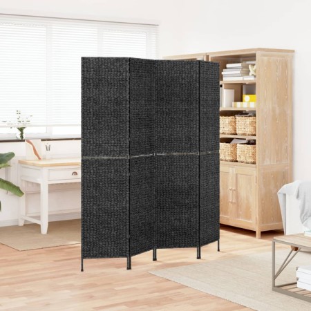 4-panel black water hyacinth screen 163x180 cm by vidaXL, Room dividers - Ref: Foro24-355196, Price: 108,39 €, Discount: %