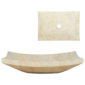 Lavabo 50x35x12 cm mármol color crema de vidaXL, Lavabos - Ref: Foro24-142765, Precio: 130,17 €, Descuento: %