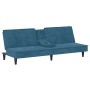 Sofá cama con portavasos terciopelo azul de vidaXL, Sofás - Ref: Foro24-351919, Precio: 239,30 €, Descuento: %