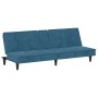 Blue velvet sofa bed with cup holder by vidaXL, Sofas - Ref: Foro24-351919, Price: 239,99 €, Discount: %