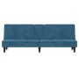 Blue velvet sofa bed with cup holder by vidaXL, Sofas - Ref: Foro24-351919, Price: 239,99 €, Discount: %