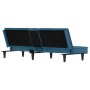 Sofá cama con portavasos terciopelo azul de vidaXL, Sofás - Ref: Foro24-351919, Precio: 239,30 €, Descuento: %