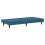 Blaues Samtschlafsofa mit Getränkehalter von vidaXL, Sofas - Ref: Foro24-351919, Preis: 239,30 €, Rabatt: %