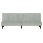 Hellgraues Samtschlafsofa mit Getränkehalter von vidaXL, Sofas - Ref: Foro24-351920, Preis: 256,37 €, Rabatt: %