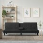 Schlafsofa mit Getränkehalter aus schwarzem Samt von vidaXL, Sofas - Ref: Foro24-351924, Preis: 254,99 €, Rabatt: %