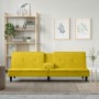 Yellow velvet sofa bed with cup holder by vidaXL, Sofas - Ref: Foro24-351925, Price: 239,17 €, Discount: %