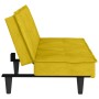 Sofá cama con portavasos terciopelo amarillo de vidaXL, Sofás - Ref: Foro24-351925, Precio: 239,17 €, Descuento: %