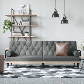 Schlafsofa mit Armlehnen aus dunkelgrauem Stoff von vidaXL, Sofas - Ref: Foro24-351938, Preis: 264,99 €, Rabatt: %