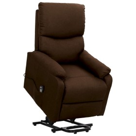 Sillón elevable tela marrón oscuro de vidaXL, Sillones - Ref: Foro24-329744, Precio: 506,99 €, Descuento: %