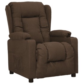 Sillón reclinable de tela marrón de vidaXL, Sillones - Ref: Foro24-339052, Precio: 244,73 €, Descuento: %