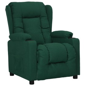 Sillón reclinable de tela verde oscuro de vidaXL, Sillones - Ref: Foro24-339054, Precio: 243,99 €, Descuento: %