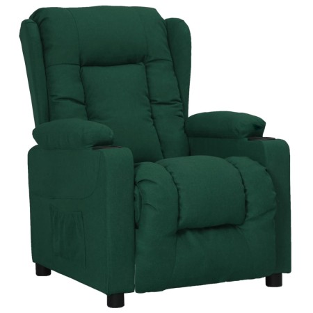 Sillón reclinable de tela verde oscuro de vidaXL, Sillones - Ref: Foro24-339054, Precio: 243,98 €, Descuento: %