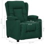 Dark Green Fabric Recliner by vidaXL, Armchairs - Ref: Foro24-339054, Price: 243,99 €, Discount: %