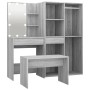 Sonoma Gray Plywood LED Vanity Set by vidaXL, Bedroom furniture sets - Ref: Foro24-3114105, Price: 270,79 €, Discount: %