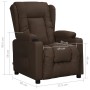 Sillón reclinable de cuero sintético marrón de vidaXL, Sillones - Ref: Foro24-339069, Precio: 248,66 €, Descuento: %