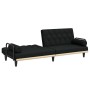 Sofá cama con reposabrazos tela negro de vidaXL, Sofás - Ref: Foro24-351939, Precio: 264,87 €, Descuento: %