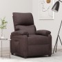 Sillón de masaje reclinable de tela marrón oscuro de vidaXL, Sillones - Ref: Foro24-342455, Precio: 194,64 €, Descuento: %