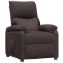 Sillón de masaje reclinable de tela marrón oscuro de vidaXL, Sillones - Ref: Foro24-342455, Precio: 194,64 €, Descuento: %