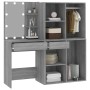 Dressing table with LED and Sonoma gray plywood cabinet by vidaXL, Bedroom Dressers - Ref: Foro24-3120189, Price: 206,68 €, D...