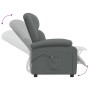 Sillón reclinable eléctrico de tela gris oscuro de vidaXL, Sillones - Ref: Foro24-3073728, Precio: 229,65 €, Descuento: %