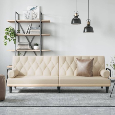 Sofa bed with armrests in cream fabric by vidaXL, Sofas - Ref: Foro24-351940, Price: 234,99 €, Discount: %