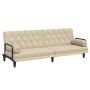 Sofa bed with armrests in cream fabric by vidaXL, Sofas - Ref: Foro24-351940, Price: 234,99 €, Discount: %