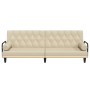 Sofa bed with armrests in cream fabric by vidaXL, Sofas - Ref: Foro24-351940, Price: 234,99 €, Discount: %