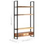 Solid recycled wood bookshelf 118x30x200 cm by vidaXL, Lockers and storage cabinets - Ref: Foro24-321054, Price: 245,80 €, Di...